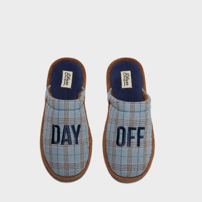 dluxe by dearfoams Men's Father's Day 'Day Off' Slippers - Plaid