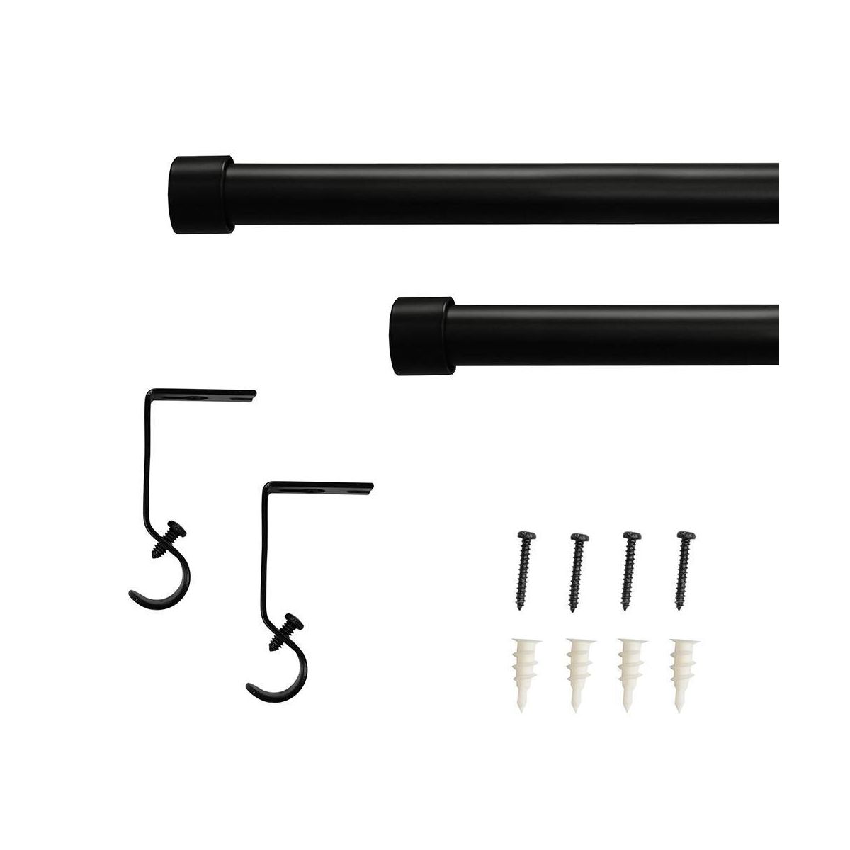 Decorative Drapery Curtain Rod with End Cap Finials - Lumi Home Furnishings - thumbnail 10