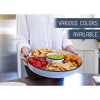 Nat & Jules Wood Partitions Matte White 16 inch Metal Enamel Divided Chip and Dip Tray - 4 of 4