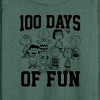 Women's - Peanuts - 100 Days Of Fun Lightweight French Terry Wide Neck Long Sleeve Shirt - 2 of 4