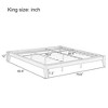 Full/Queen/King Size Solid Dry Bamboo Wood Platform Bed, Bamboo Bed Frame with Adjustable Headboard - ModernLuxe - 3 of 4