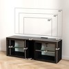 LED TV Stand for TVs up to 55" with Power Outlets, USB Ports and Adjustable Shelves - 3 of 4