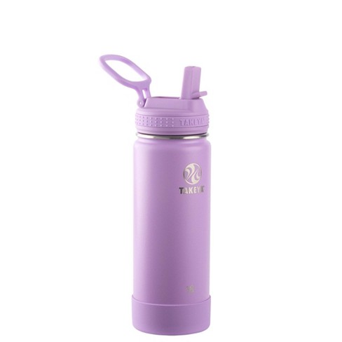 10 oz Kids Double Wall Sport Water Bottle Built-In Flip Down Straw Sum