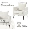 NicBex Fabric Upholstered Accent Chair with Wood Legs and Pillow,Modern Comfortable Arm Chairs for Bedroom,Reading Room - 3 of 4