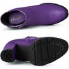 BLISSFUL STEP Women's Halloween Chunky High Heel Platform Zipper Chelsea Boots - 4 of 4