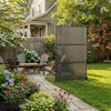 Wooakway 47"W × 72"H Black Arbors and Trellises Room Divider Privacy Screen Woven Metal Panel for Garden Patio - 2 of 4