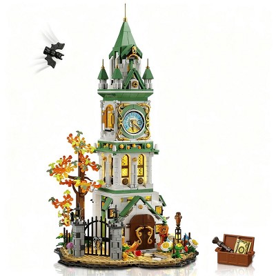 INSOON 1566 PCS Big Medieval Castle House Magic Clock Tower Building Set for Adults  and Kids Aged 12+