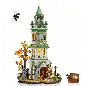 INSOON 1566 PCS Big Medieval Castle House Magic Clock Tower Building Set for Adults  and Kids Aged 12+ - 1 of 4