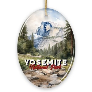 Watercolor Painting of El Capitan in Yosemite National Park Ornament, for Christmas Souvenir| OrnamentallyYou - 1 of 4