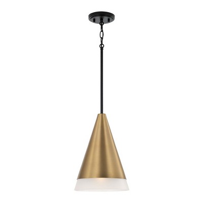 Capital Lighting Avant 1 - Light Pendant in  Aged Brass, Black