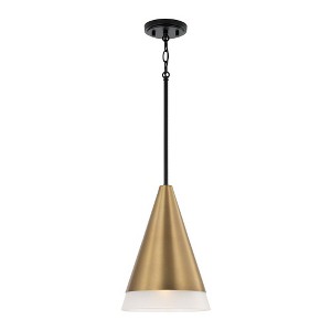 Capital Lighting Avant 1 - Light Pendant in  Aged Brass, Black - 1 of 4