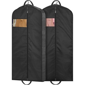 1/2/3 Pack 65" Long Waterproof Garment Bags, Wedding Dress Covers for Gowns, Tuxedos & Coats - 1 of 4