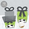 Big Dot of Happiness Goaaal - Soccer - Square Favor Gift Boxes - Baby Shower or Birthday Party Bow Boxes - Set of 12 - 3 of 4