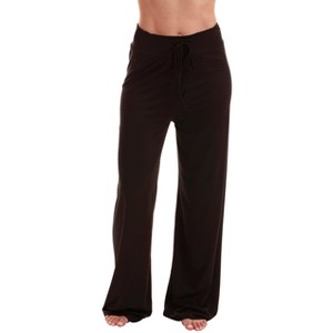 Just Love Womens Wide Leg Casual Comfy Flowy Loose Stretch - Palazzo Pajama Pants PJs - 1 of 3