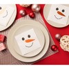 Juvale 50-Pack White Snowman Disposable Paper Cocktail Napkins, Christmas Holiday Party Supplies - 2 of 4