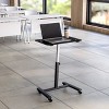 Seville Classics airLIFT  23.6 in. Tempered Glass Adjustable Mobile Desk - 4 of 4