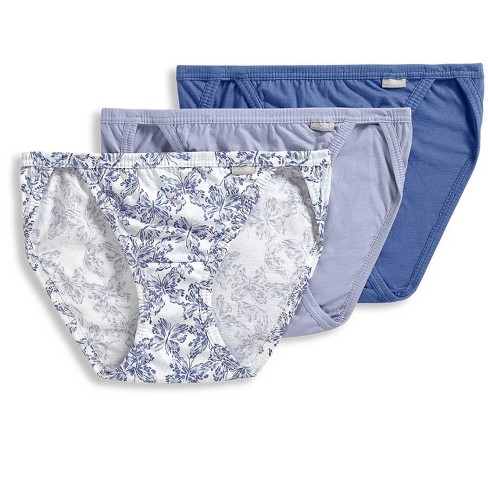Jockey Womens Elance String Bikini 3 Pack Underwear String Bikinis 100%  Cotton 7 Lake Sky/butterfly Effect/tornado Blue : Target