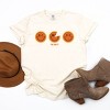 S.W.Smiley Pumpkin Pies - Women's Garment Dyed Graphic T-Shirt - 2 of 4