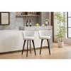 TOAOTBNBO 360° Swivel Counter Height Bar Chairs, Upholstered Round Barstools Set of 2, Mid-century Bar Stools with Backs and Metal Legs - 4 of 4