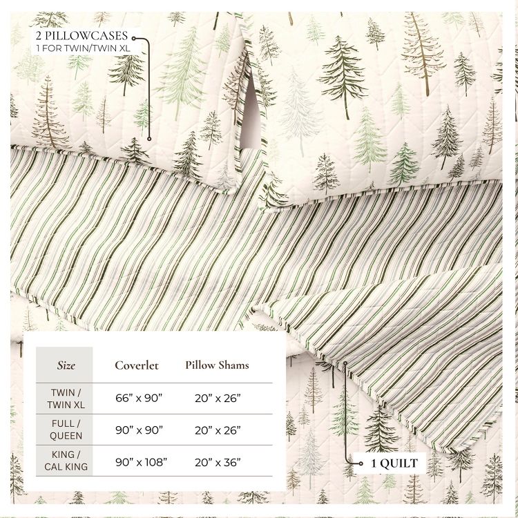 Rustic Lodge Reversible Quilt Set With Shams - Great Bay Home (Twin ...
