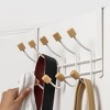 Home Mart Goods Heavy Duty White Over The Door Hanger Hanging Rack 5 Hooks Organizer - 3 of 4