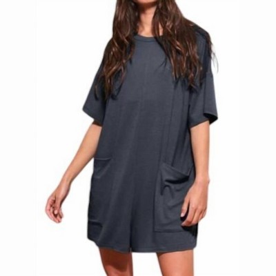 Women's Oversized Solid Romper - BUCKETLIST