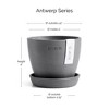 Ecopots Antwerp Mini Durable Modern Round Indoor/Outdoor Recycled-Based Composite Flower Pot Planter - 2 of 4