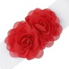 INSPIRE CHIC Women's Large Chiffon Rose Double-Flower Elastic Stretch Wide Corset Waist Belt 1 Pc - 2 of 4