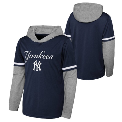 Mlb New York Yankees Boys' Long Sleeve Twofer Poly Hooded
