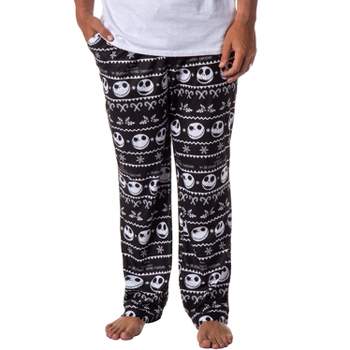 The Nightmare Before Christmas Mens' Jack Skellington Movie Pajama Pants Black