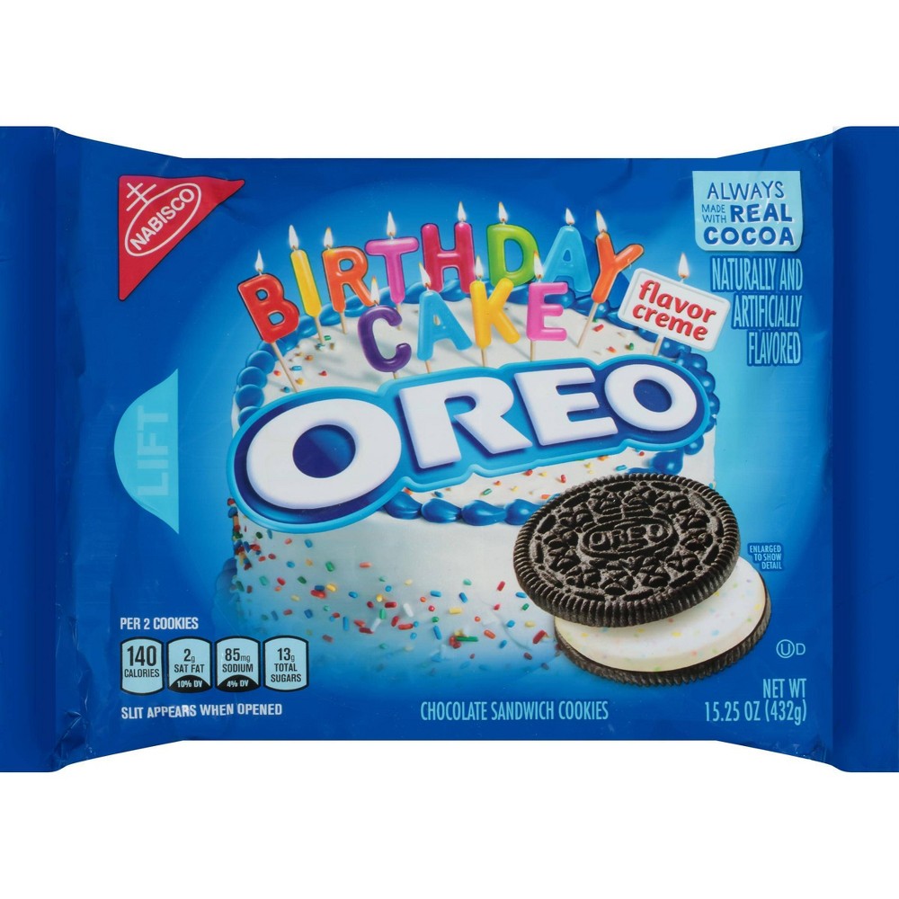 UPC 044000032715 product image for Oreo Birthday Cake Chocolate Sandwich Cookies - 15.25oz | upcitemdb.com