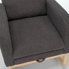 Okak Modern Rocking Accent Chair Armchair with Side Pocket and Upholstered Comfy High Backrest Glider Chair for Bedroom Lounge Nursery, Gray - 4 of 4