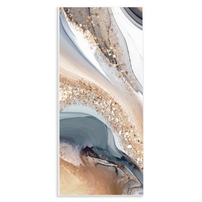 Stupell Industries Glam & Grey Waves, 7" x 17"