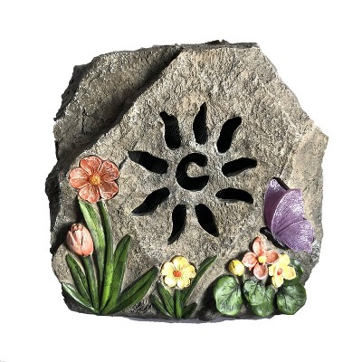 Solar Wireless Outdoor Rock Speaker with Butterfly - Backyard Expressions