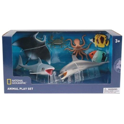 National Geographic Shark Dolphin Octopus Fish 7pc