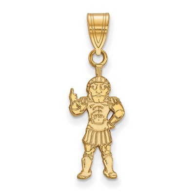 Black Bow Jewelry 14k Yellow Gold Michigan State Spartans NCAA Large Pendant