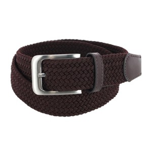 CTM Men's Elastic Braided Stretch Belt with Silver Buckle - 1 of 4