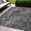 Charcoal Ivory And Gray Abstract Washable Indoor Outdoor Area Rug - 2 of 4