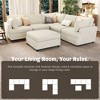 127"W U-Shape Sectional Sofa, 6-Seater Modern Large Sofa Couch with Removable Ottomans 4L, Beige/Gray -ModernLuxe - 3 of 4