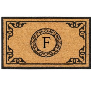 A1HC Natural Coir Door Mat 24x39, Anti-Shed Treated Durable Doormat for Outdoor Entrance Monogrammed - 1 of 4