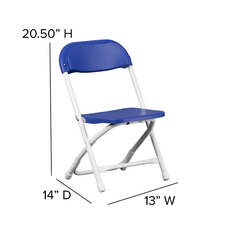 Emma and Oliver 2 Pack Kids Plastic Folding Chair Daycare Home School Furniture, 3 of 8