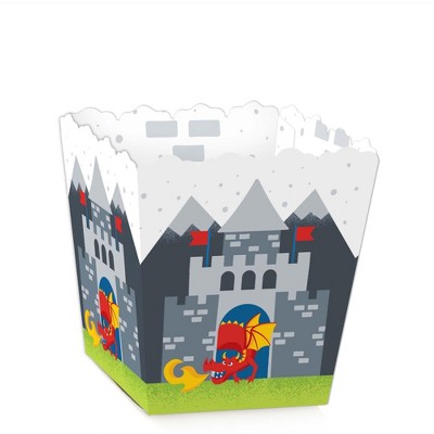 Big Dot of Happiness Calling All Knights and Dragons - Party Mini Favor Boxes - Medieval Party or Birthday Party Treat Candy Boxes - Set of 12