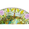 Evergreen 10 In Dragonfly Glass Bird Bath with Stake - image 2 of 3