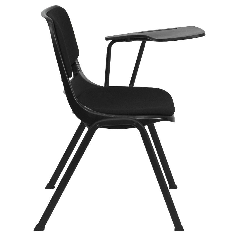 Flash Furniture Black Padded Ergonomic Shell Chair with Left Handed Flip-Up Tablet Arm, 5 of 7