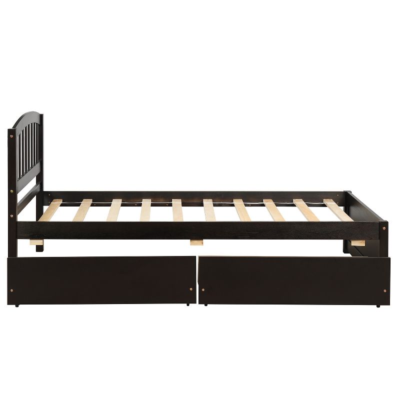 Twin size Platform Bed with Two Drawers-ModernLuxe, 5 of 11