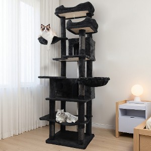 Lyngins 6-Level Cat Tree Tower, Multi-Platform Cat Tower with Removable Cushions, Cat House, Cat Scratching Post & Hammocks for Indoor Cats - 1 of 4