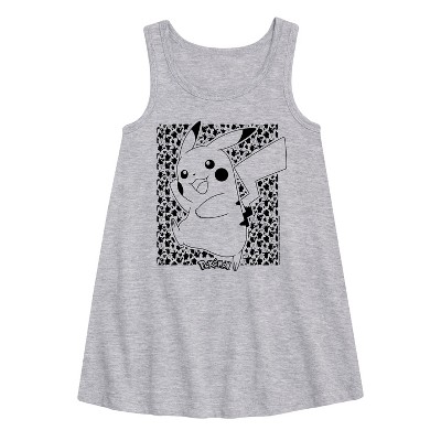 - Pokémon - Pikachu Pattern Graphic Sleeveless Aline Dress