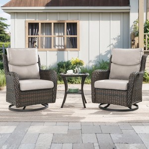 Outdoor Patio Swivel Chair Swivel Rocker Patio Chairs with 5 Inch Cushion - 1 of 4