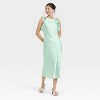 Women's Ruffle Sleeve Satin Maxi Dress - A New Day™ - 3 of 3
