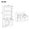 NicBex Retro Display Bookcase 5 Color Adjustable Shelves Mid-Century Modern Tempered Glass Cabinet Multiroom Display Solution, White - 4 of 4